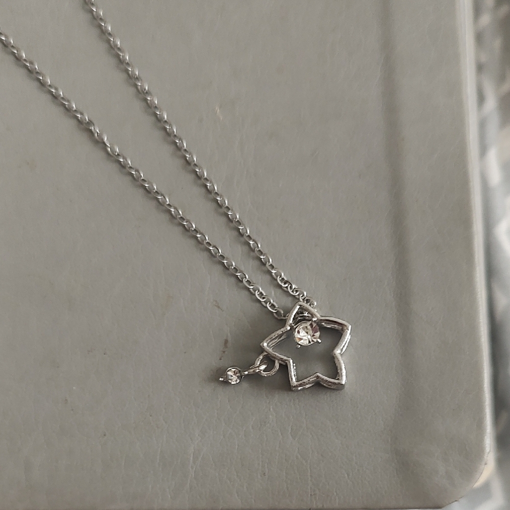 Dazzling Silver Star Necklace
